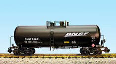 USA Trains R15270 42 Ft Modern Tank Car, Black BNSF - Metal Couplers