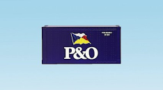 USA Trains R1727A P&O 20'  Intermodal Shipping Container w/Smooth Sides