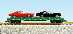 USA Trains R1729A Burlington Northern Auto Flatcar - w/Chevy Bel Air, Collection Item