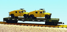 USA Trains R1746 US Army Flat Car w/Humvees #G5053, Collection Item