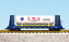 USA Trains R17654A Bulkend Flat Car, Alaska Railroad #4257, Collection Item