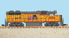 USA Trains GP38-2  R22223 Union Pacific with Flag
