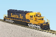 USA Trains R22301 Santa Fe, SD40-2 Diesel Locomotive, Blue/Yellow