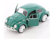 1966 VW Beetle Die Cast, 1/24 Scale, Assorted Colors