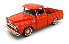 1958 Chevy Apache Fleetside Pickup Truck, Assorted Colors, 1/24 Scale